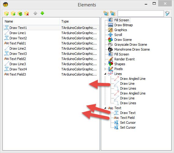 In Visuino Set Components