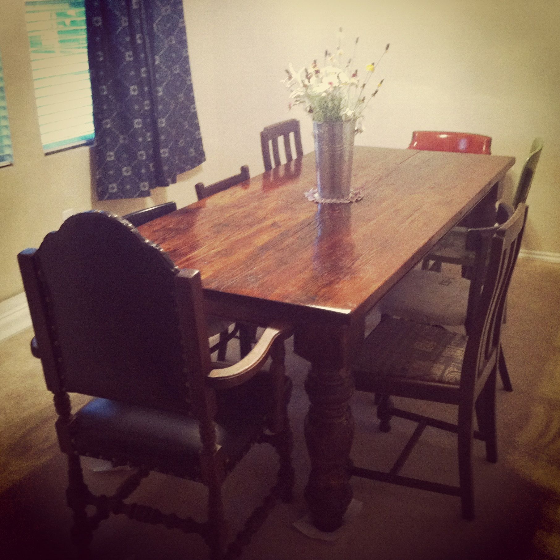 Reclaimed Longleaf Pine Dining Table
