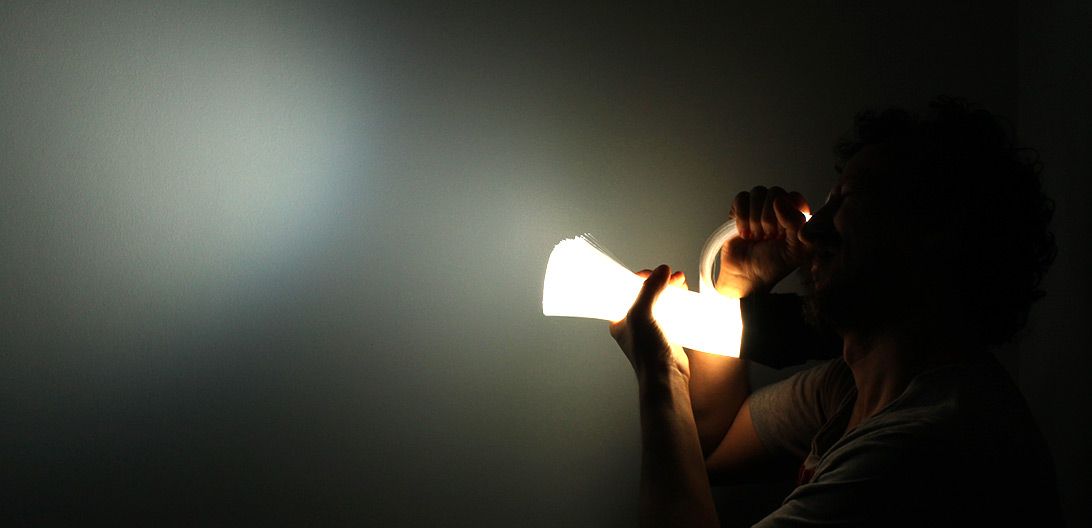 Optical fiber flashgun
