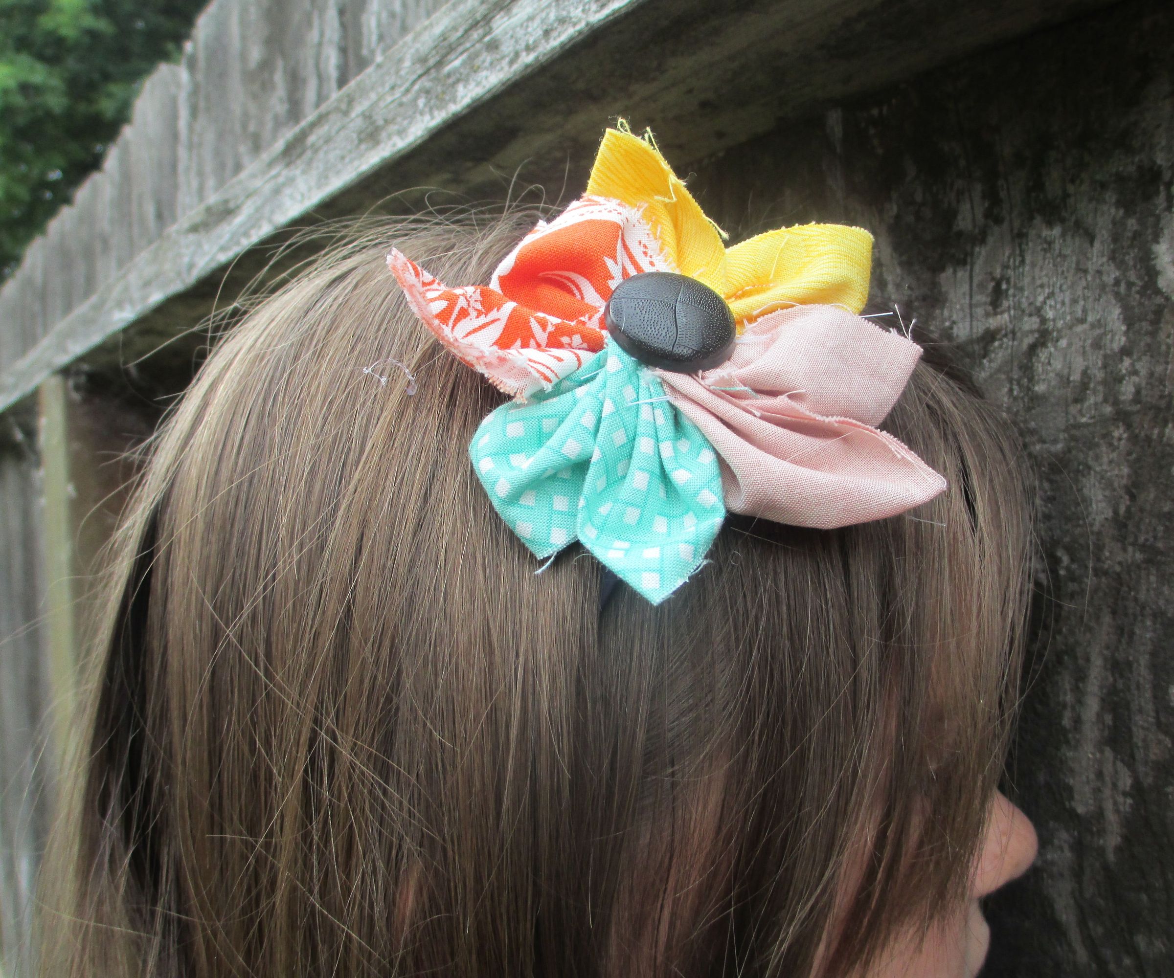 Fabric Flower Headband