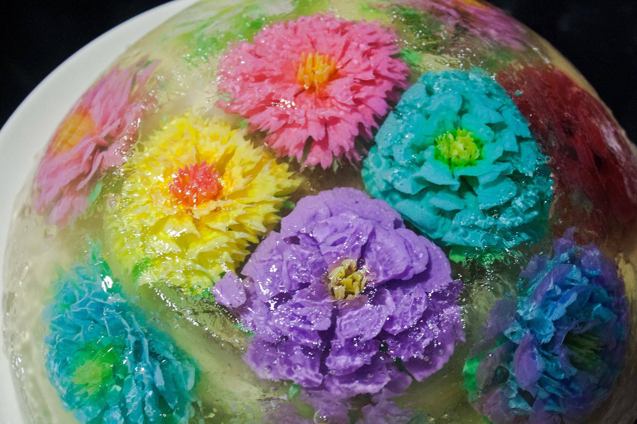 Mothers Day GIFT Rainbow Flower Jelly Cake Surprise 7 Steps (with