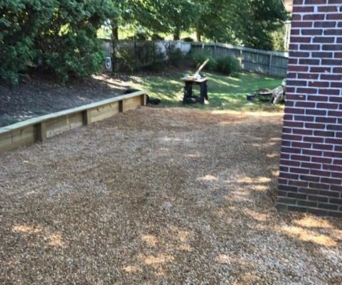 Outdoor Wooden Retaining Wall