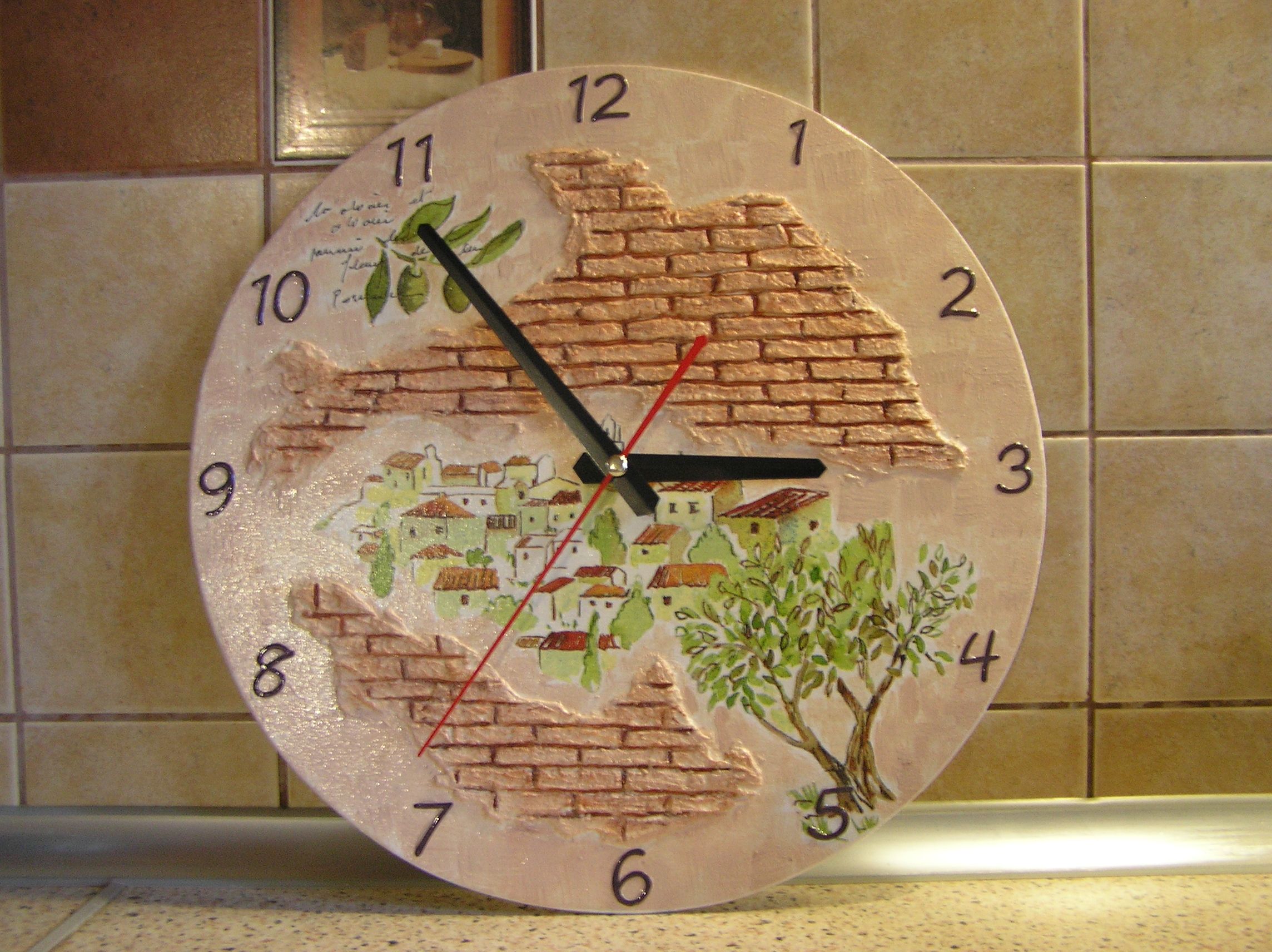 Handmade Clock "Old Greece"