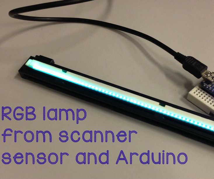 Scanner light and Arduino as an RGB lamp