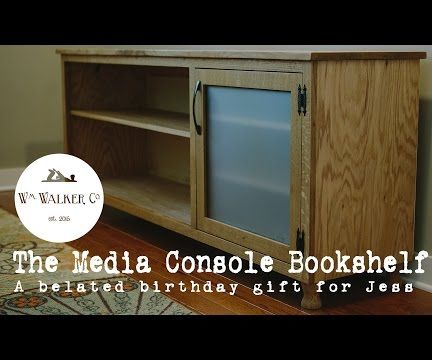 Media Console Bookshelf