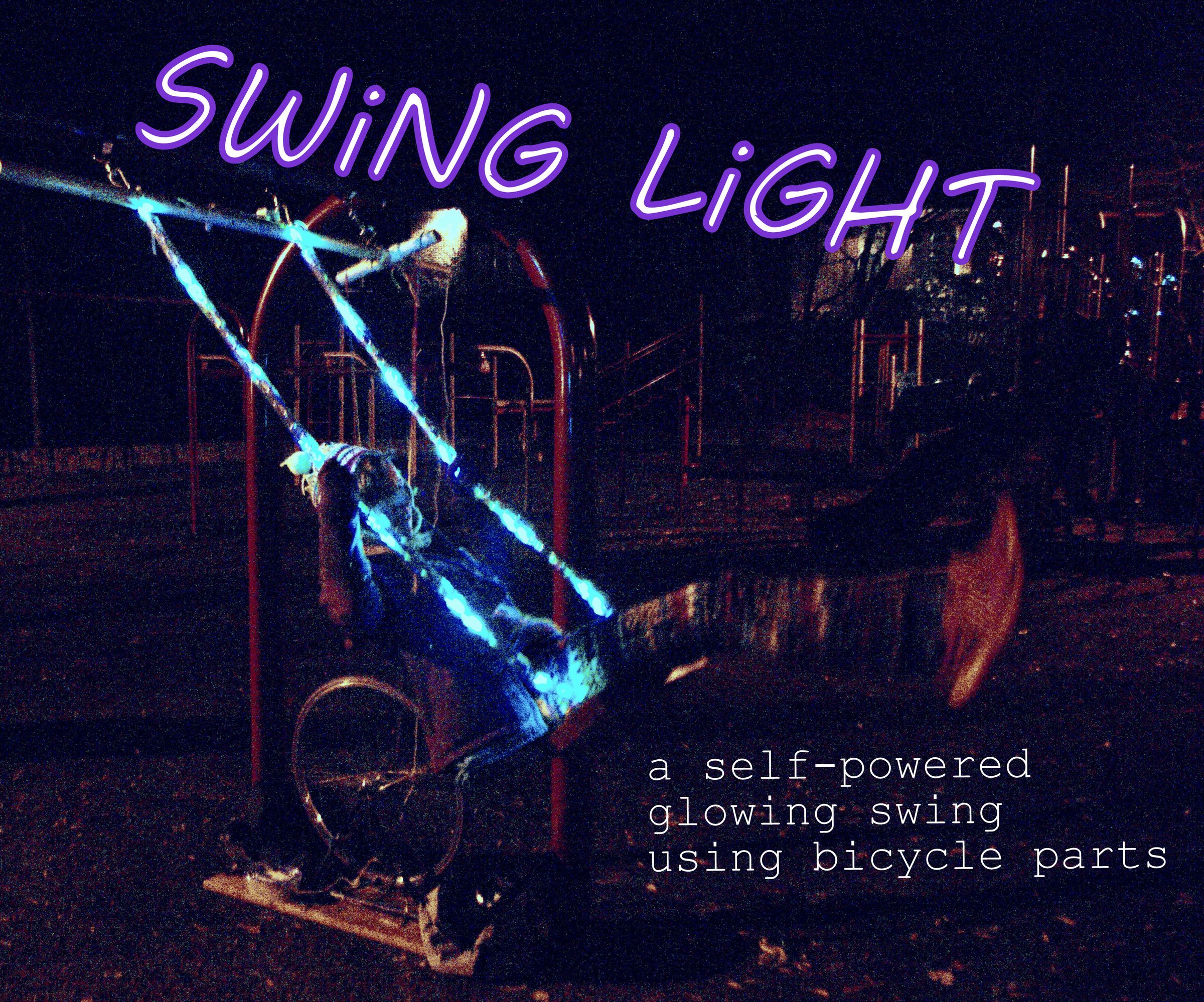 Swing Light: a bicycle powered glowing swing