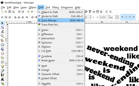 From Pixels to Paths: Transforming the Word Cloud Into a Vector Image