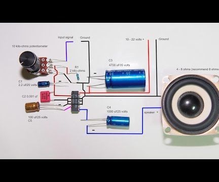 2.5 Watts Amplifier Lm380n Stable Wiring.