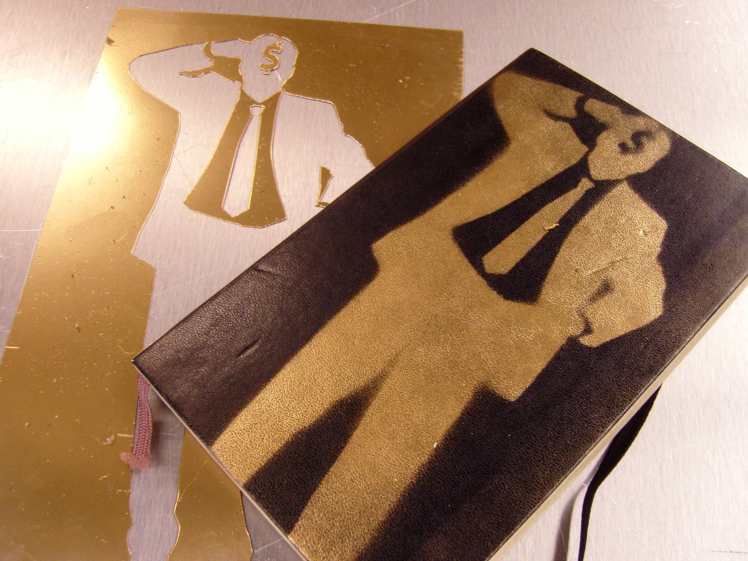 Stenciled Moleskine