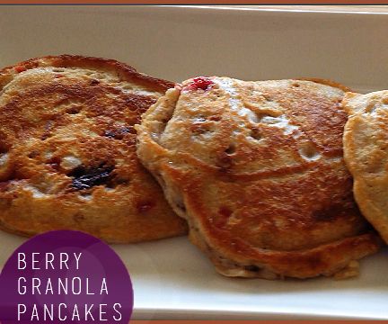 Berry Granola Pancakes Recipe