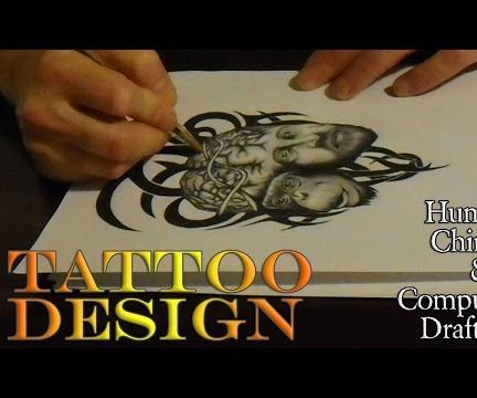 Tattoo Design - Human, Chimp & Computer - Draft #3 