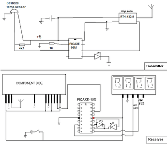 Wireless Temperature Sensor 4 Steps Circuit Diagram