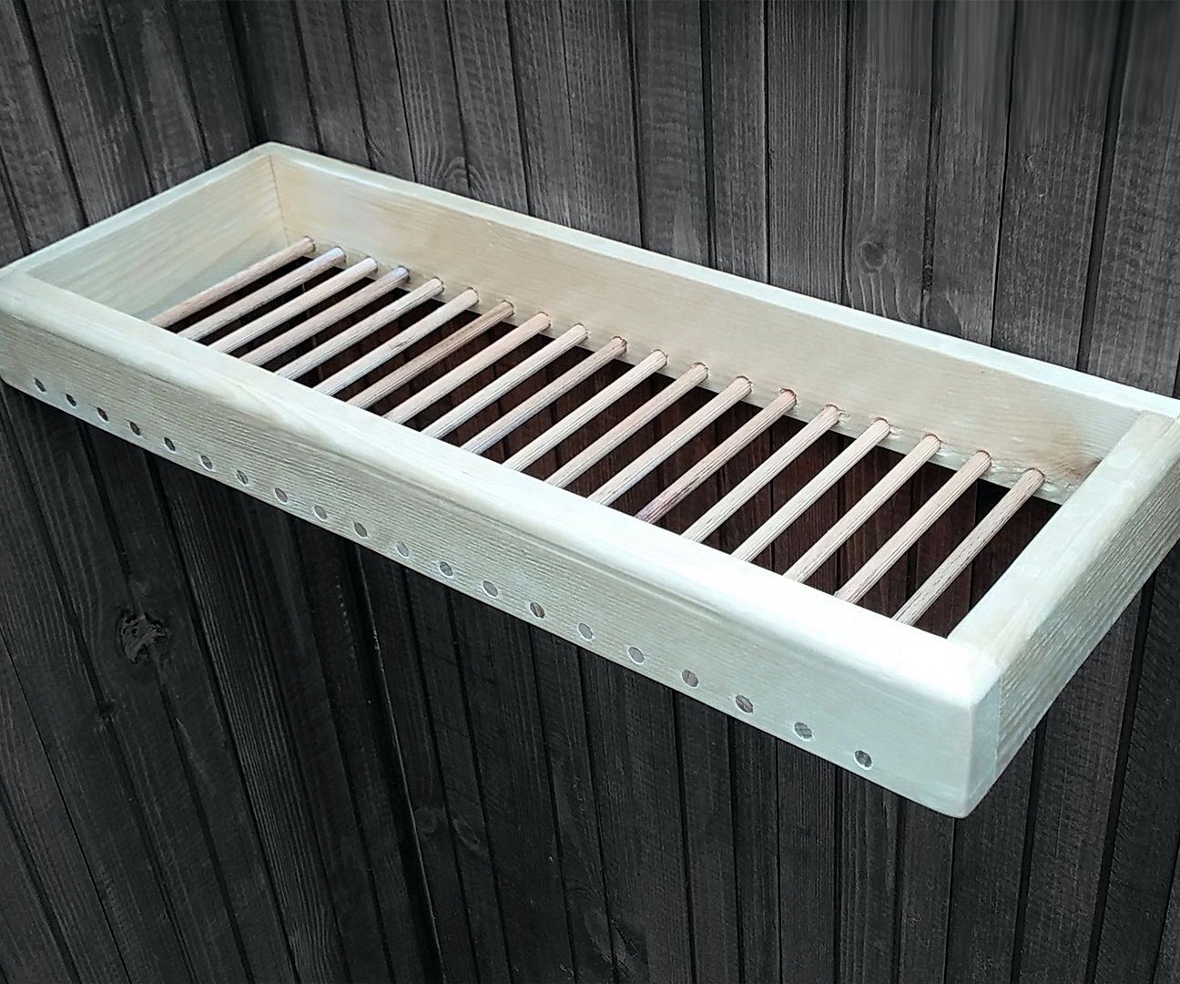Wooden Dowel Soap Dish Holder Rack
