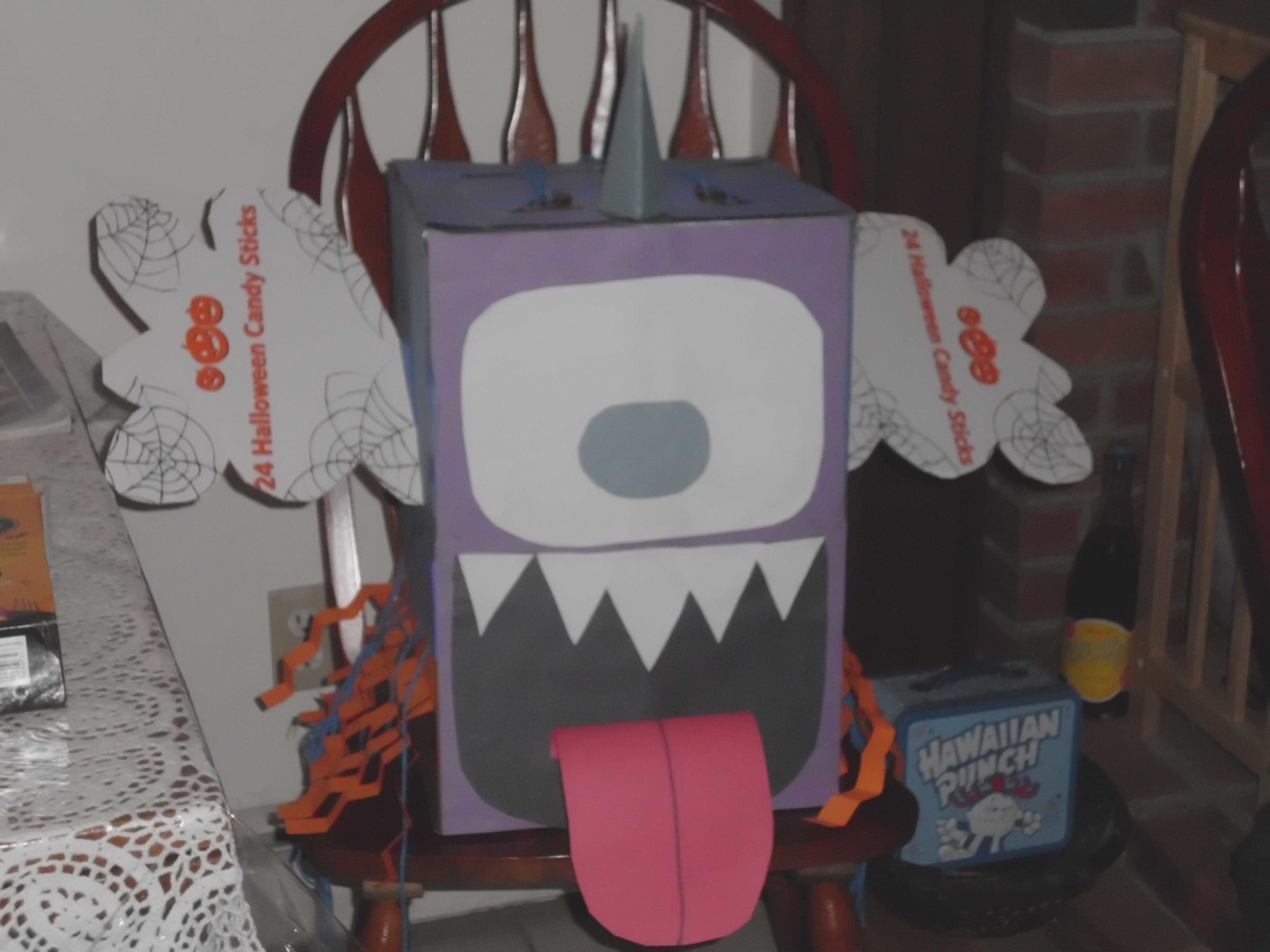 Purple People Eater Pull String Pinata