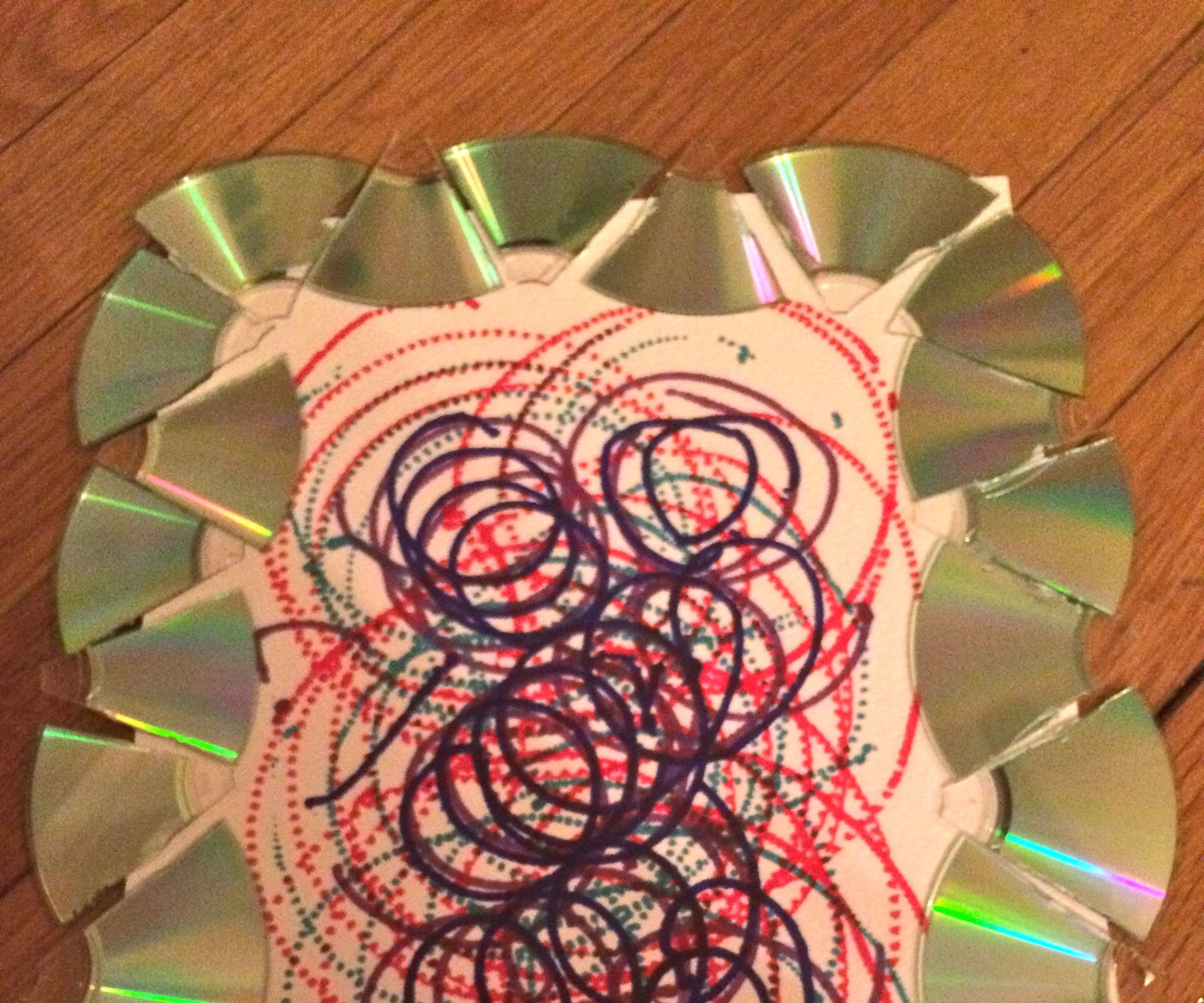 BROKEN CD ART FRAME