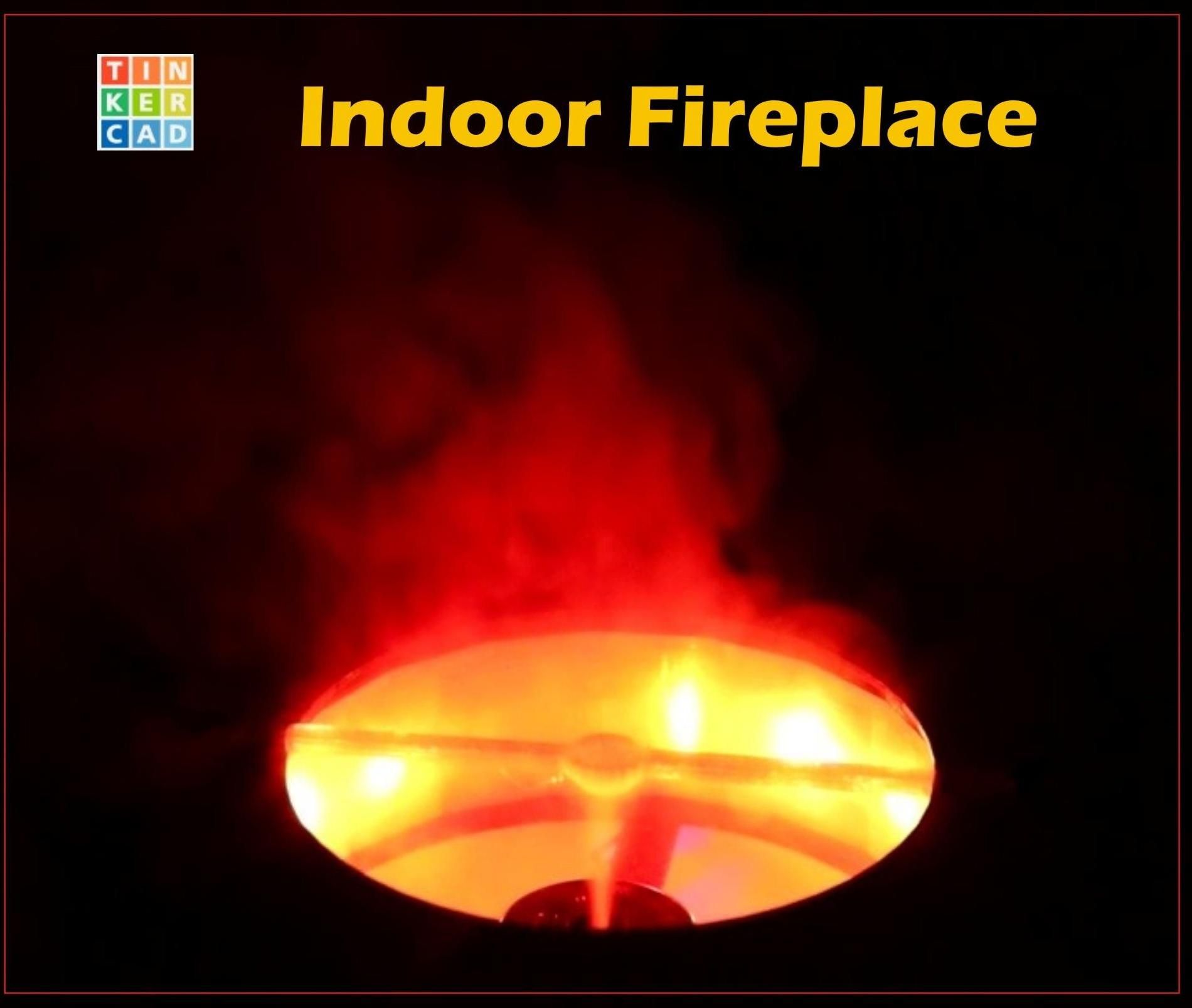 Indoor Fireplace - LED & Piezo