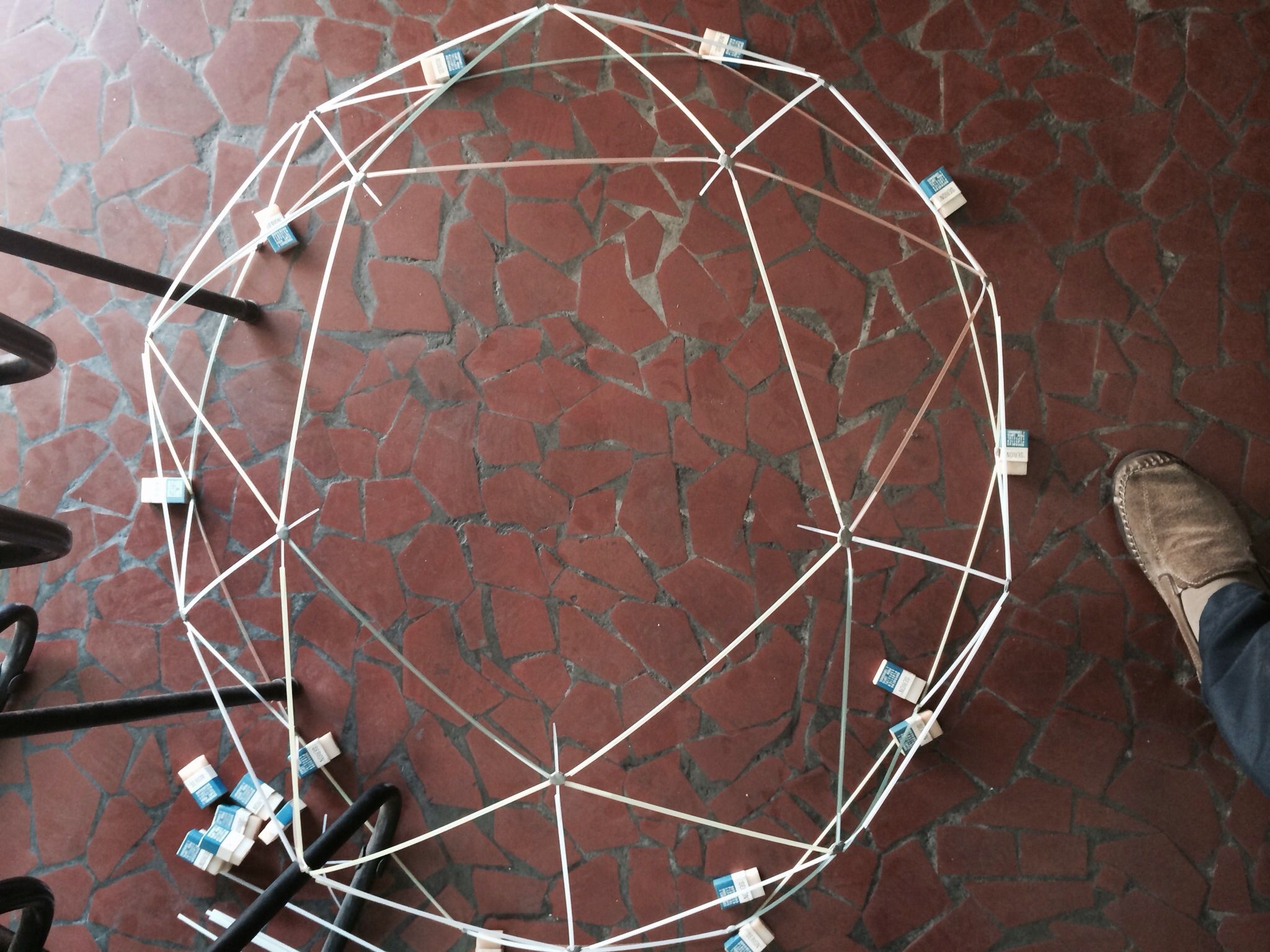 Geodesic Dome With Straws 9 Steps Instructables