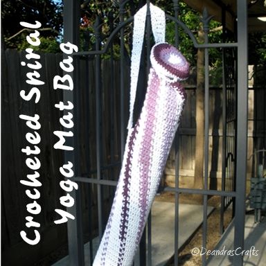 Crocheted Spiral Yoga Mat Bag