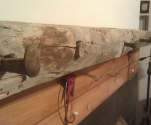 Old Beam Fireplace Mantle