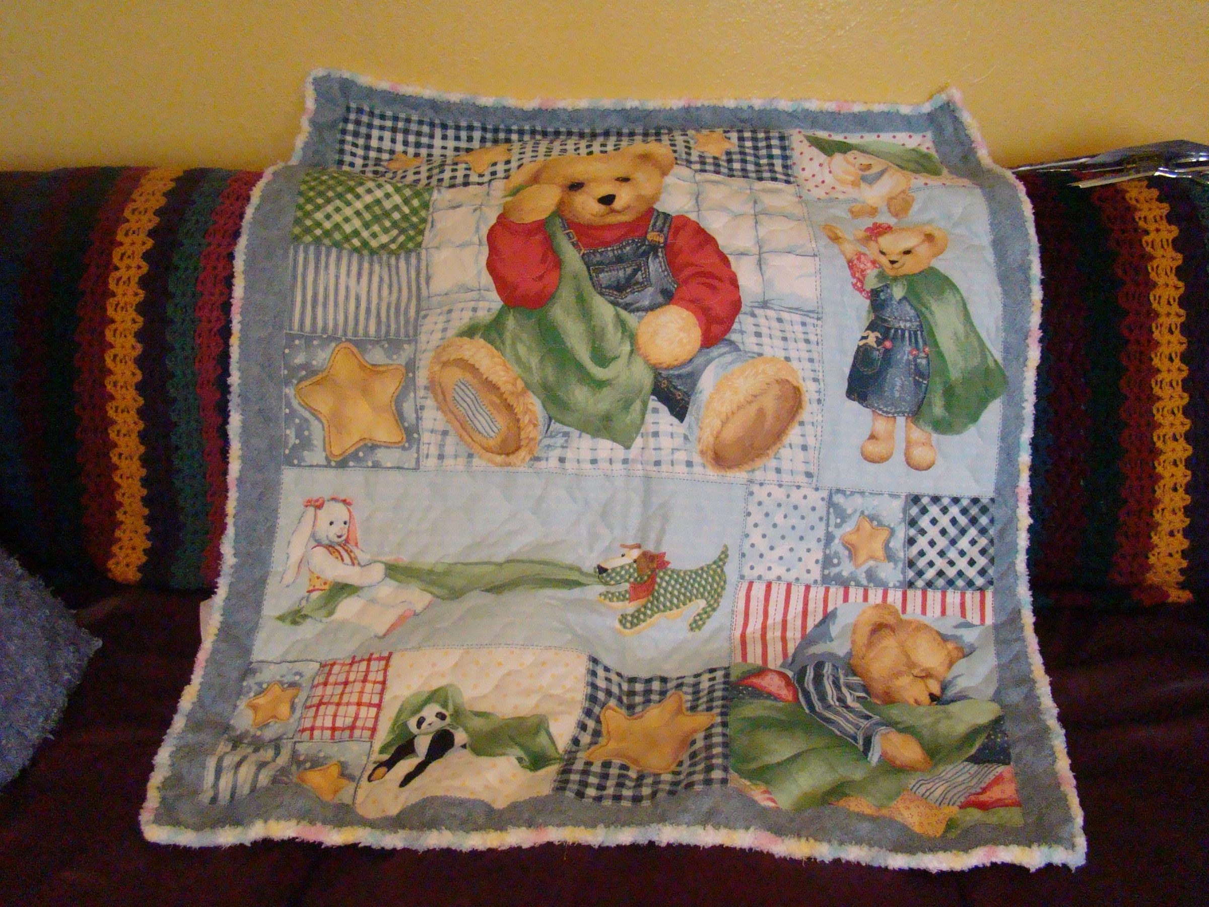 One Way to Finish the Edges of a Baby Quilt