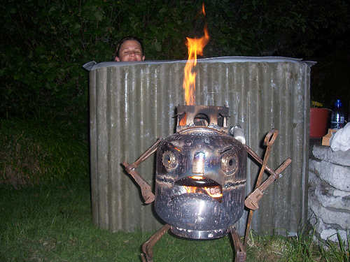 How to build a wood fired hot tub