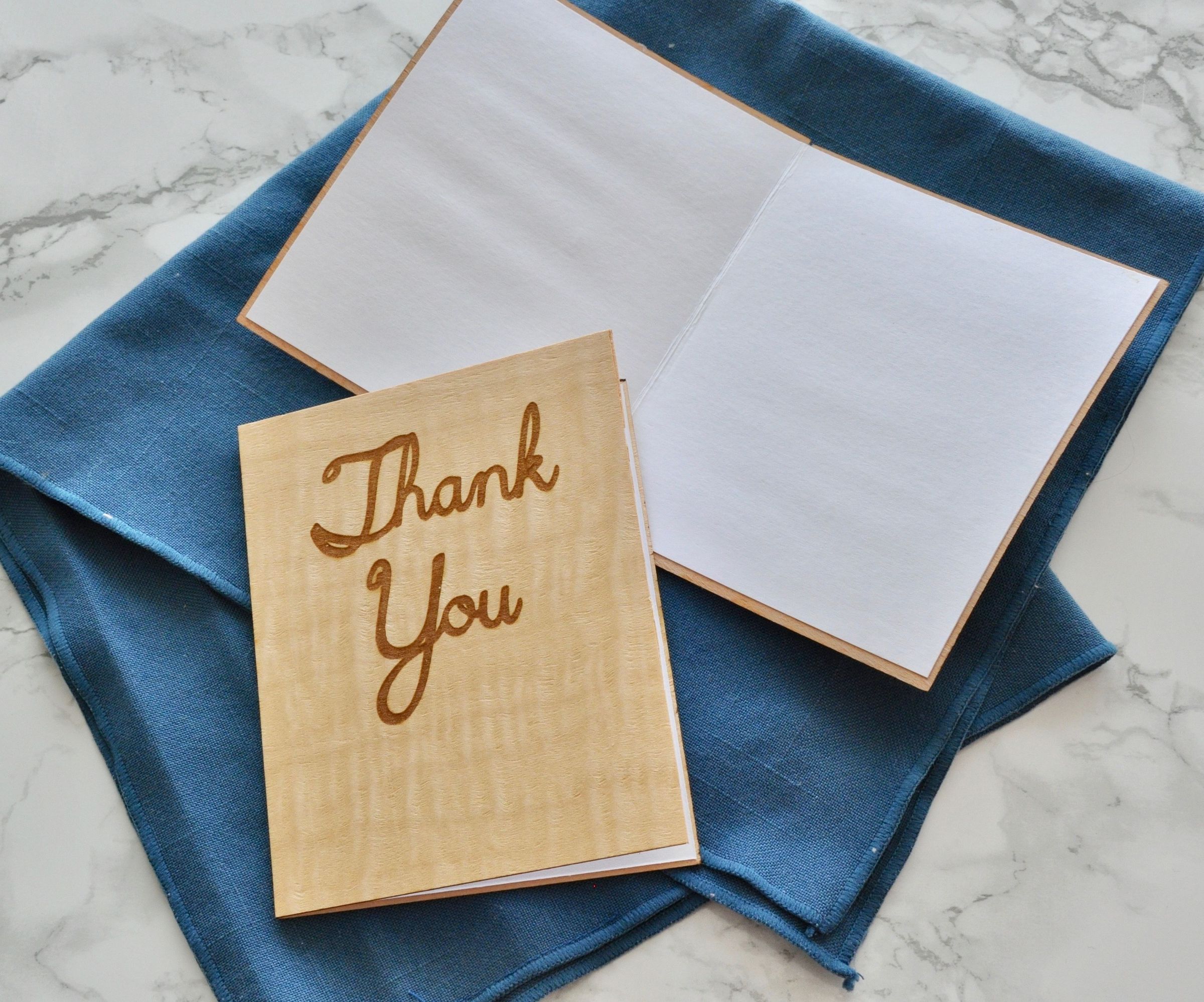 Wooden Greeting Card