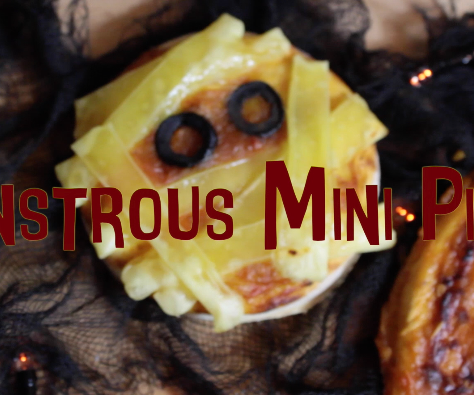 Halloween Spooky Pizzas (Vegan)