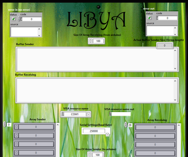 Labview VISA+Arduino Send and Receive 100 Float Values (3 Digit of Precision for Each Value)