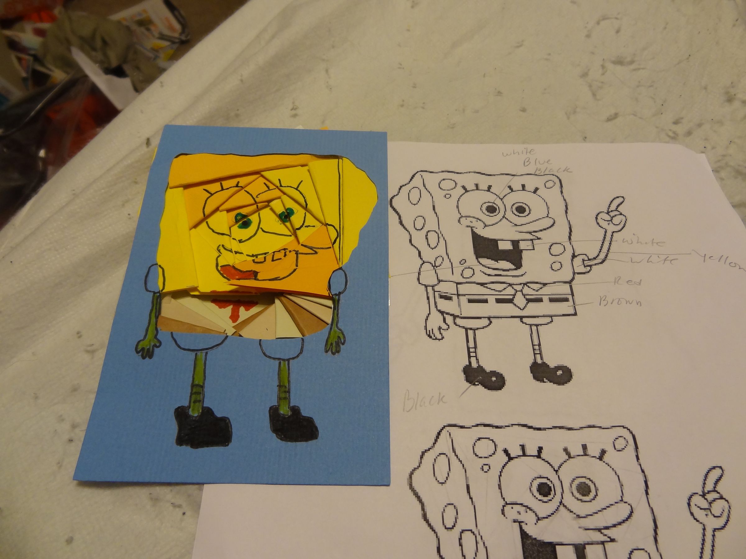 Iris Folding Sponge Bob