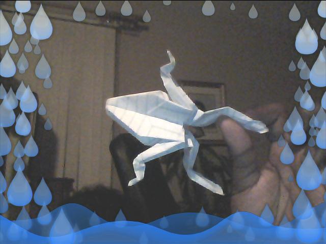 Origami frog