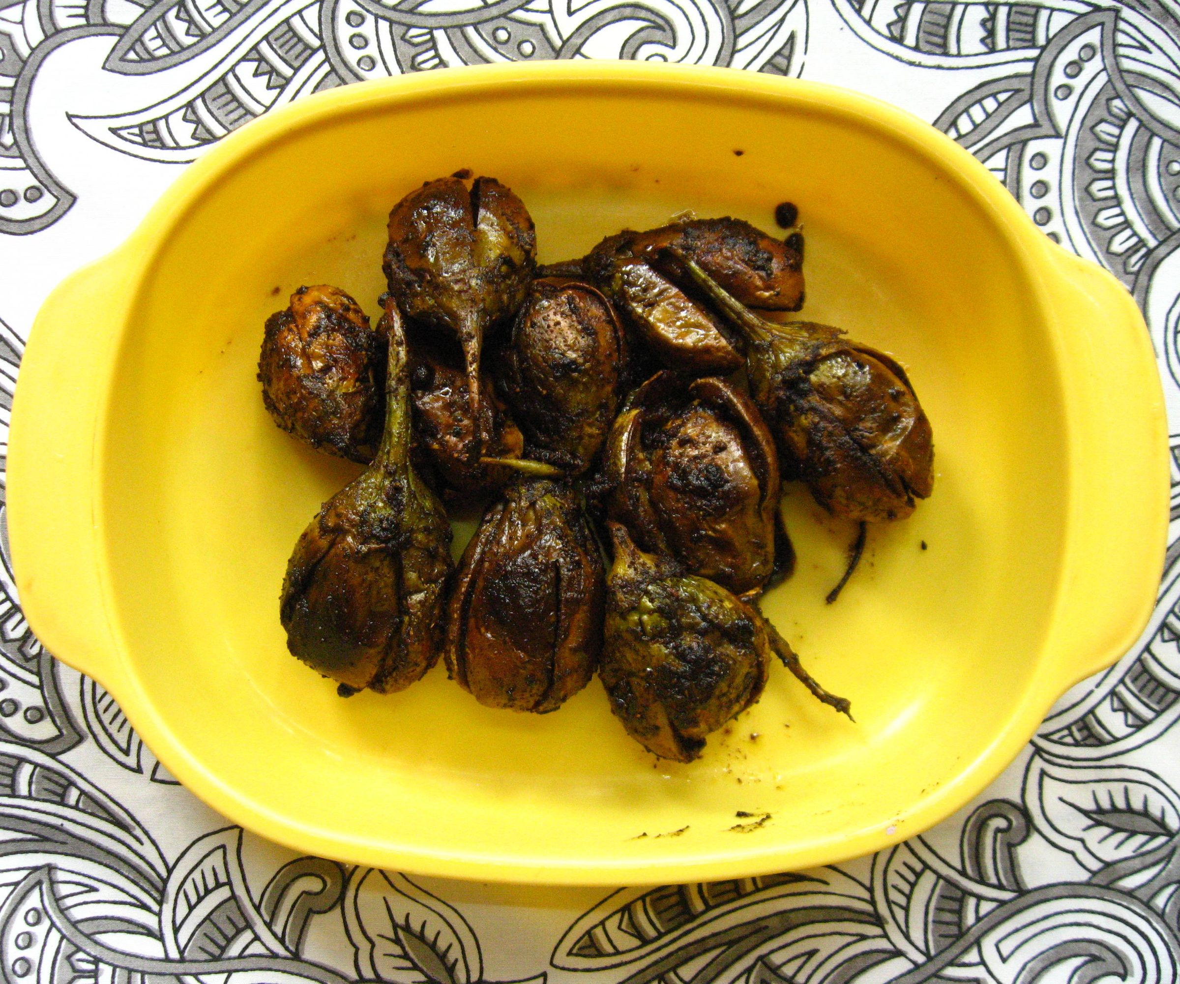 Pan-fried, Gluten-free Whole Eggplant Vegetables