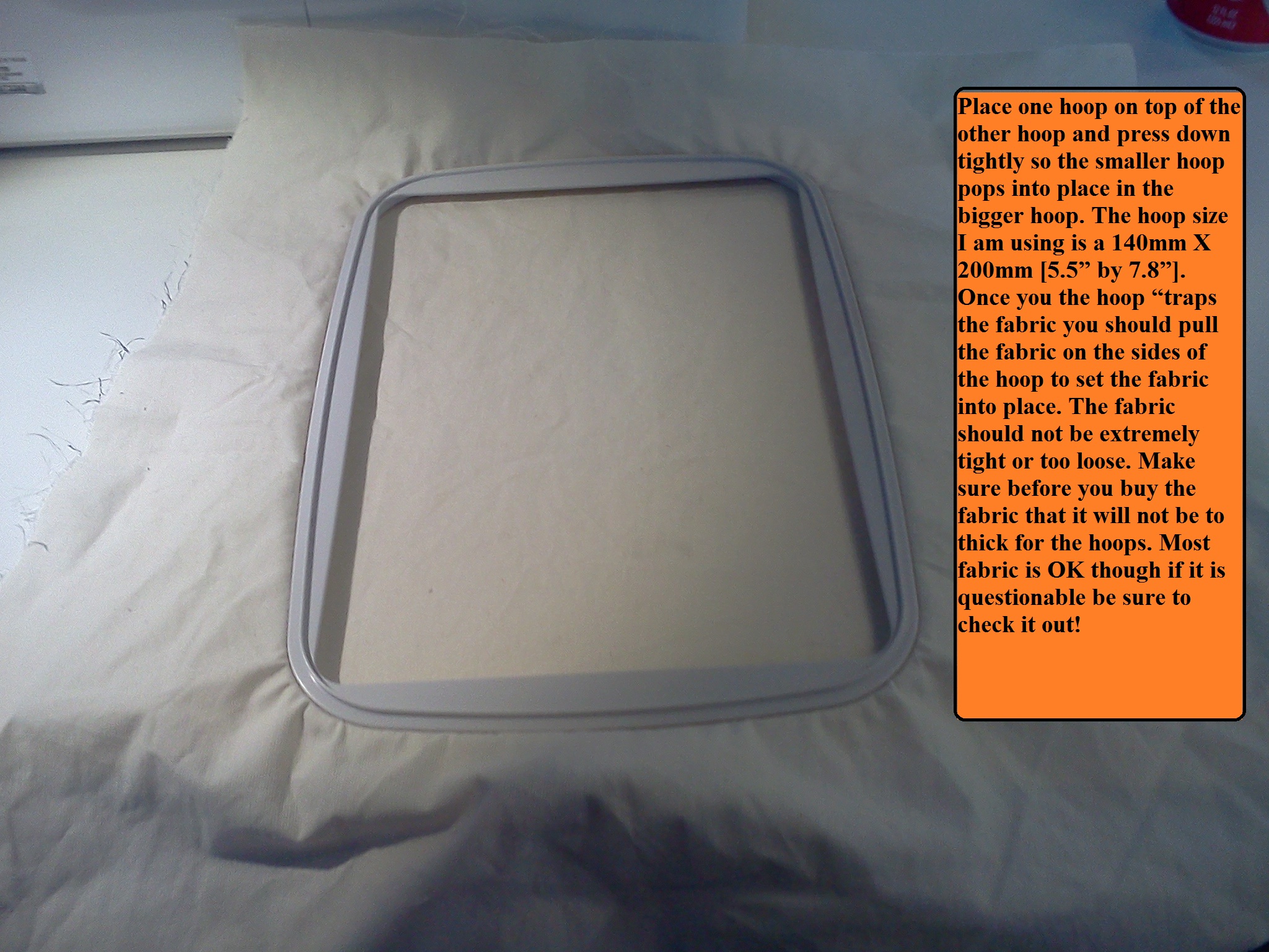 Understanding a Janome Embroidery Machine: Setting Fabric in the Hoop and Attaching the Hoop to the Machine