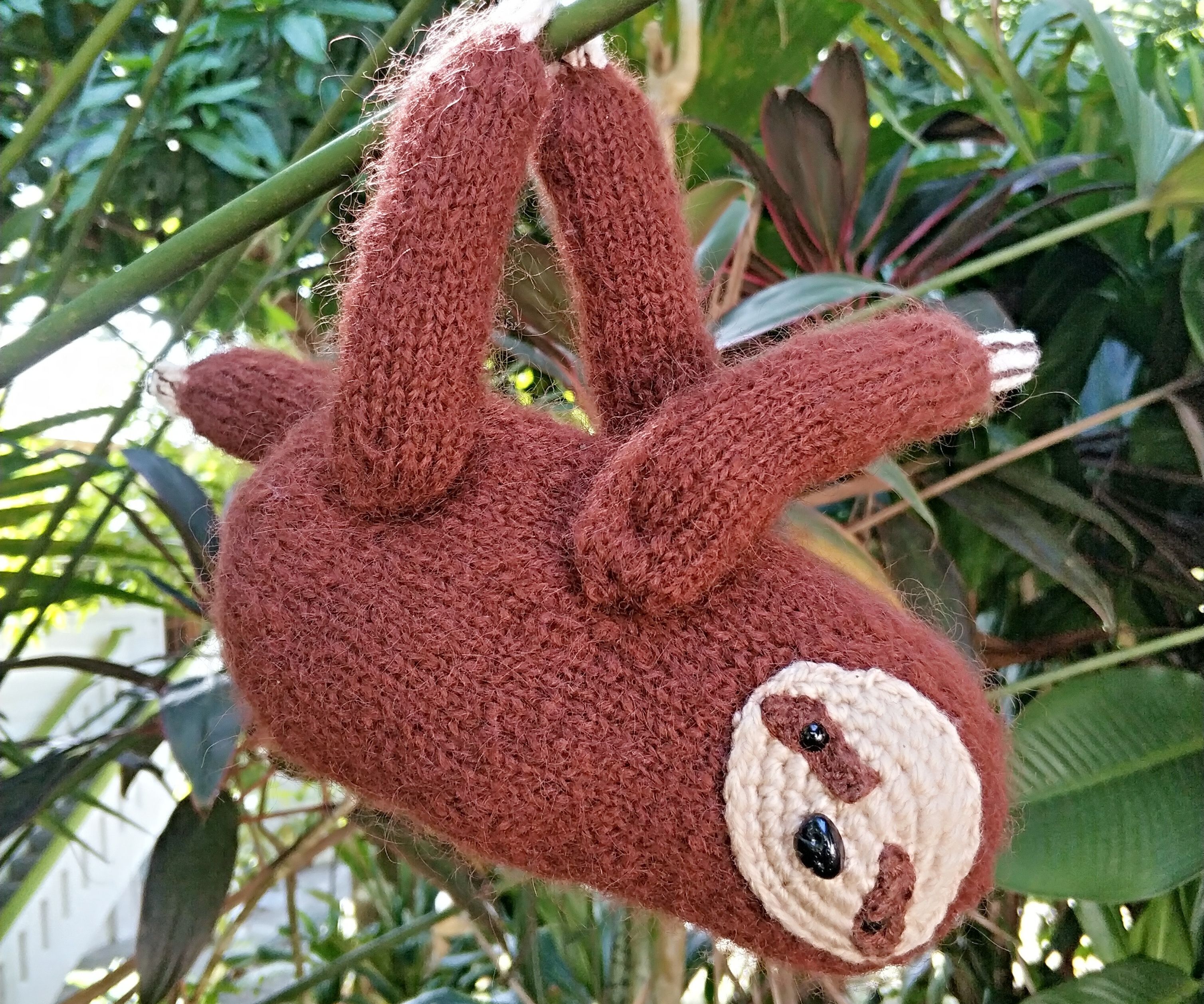 Mango the Knitted Magnetic Sloth