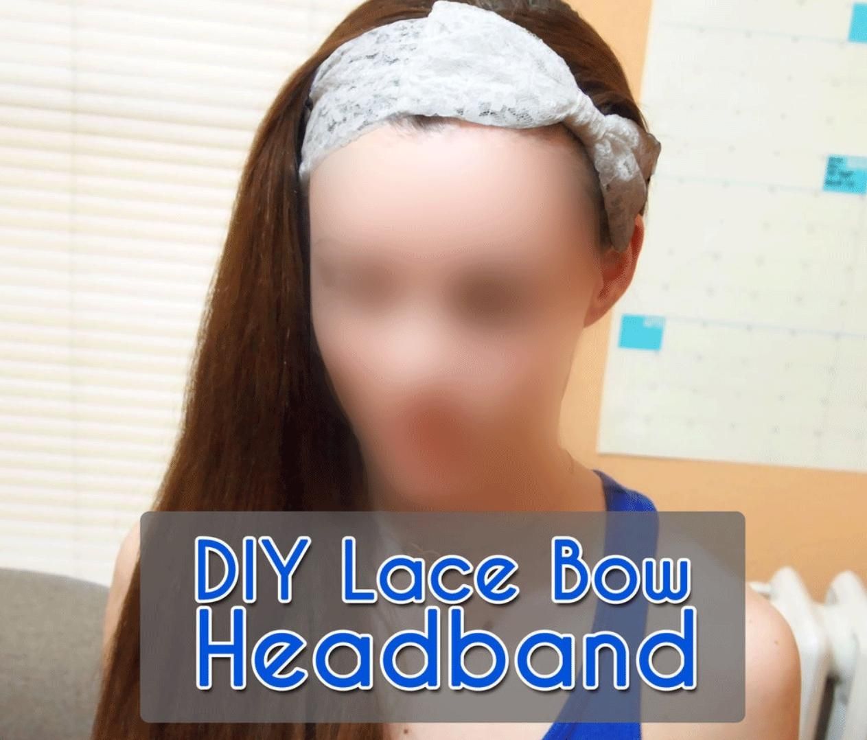 DIY Lace Bow Headband