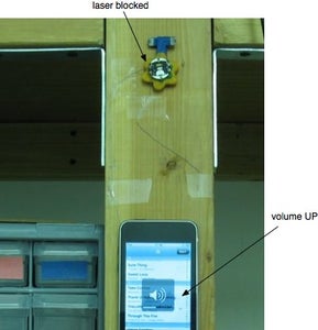 Laser-control IPod by Waving Hands