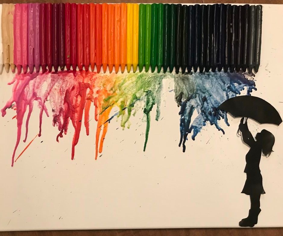 Melted Crayon Art 