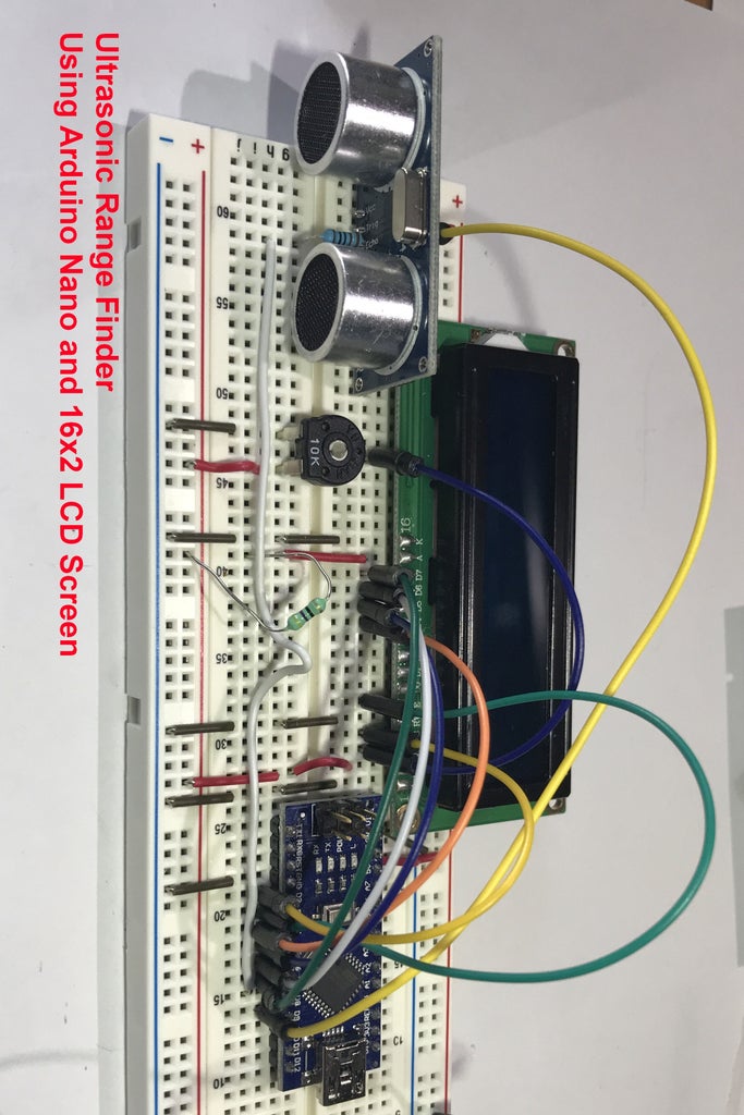 Ultrasonic Range Finder Tutorial With Arduino & LCD : 5 Steps ...