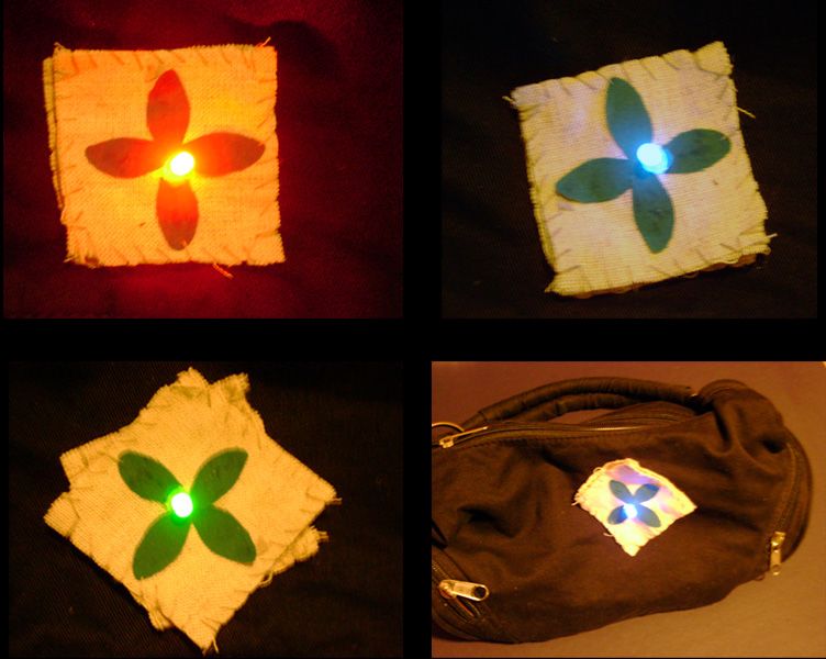 RGB LED Brooch
