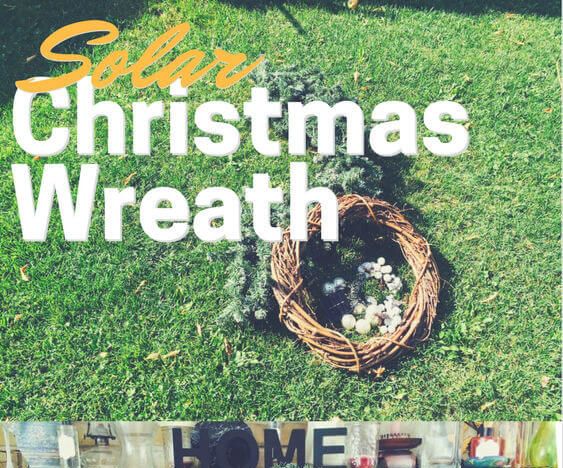 Solar Powered Christmas Wreath