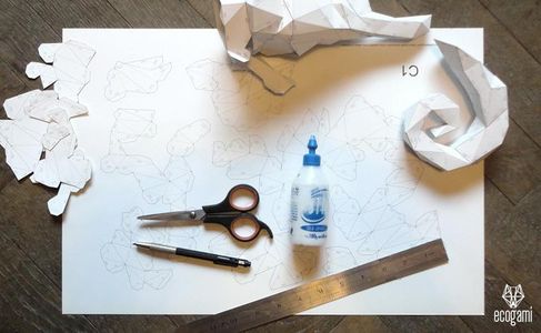 DIY Papercraft Deer PDF Template 6 Steps Instructables