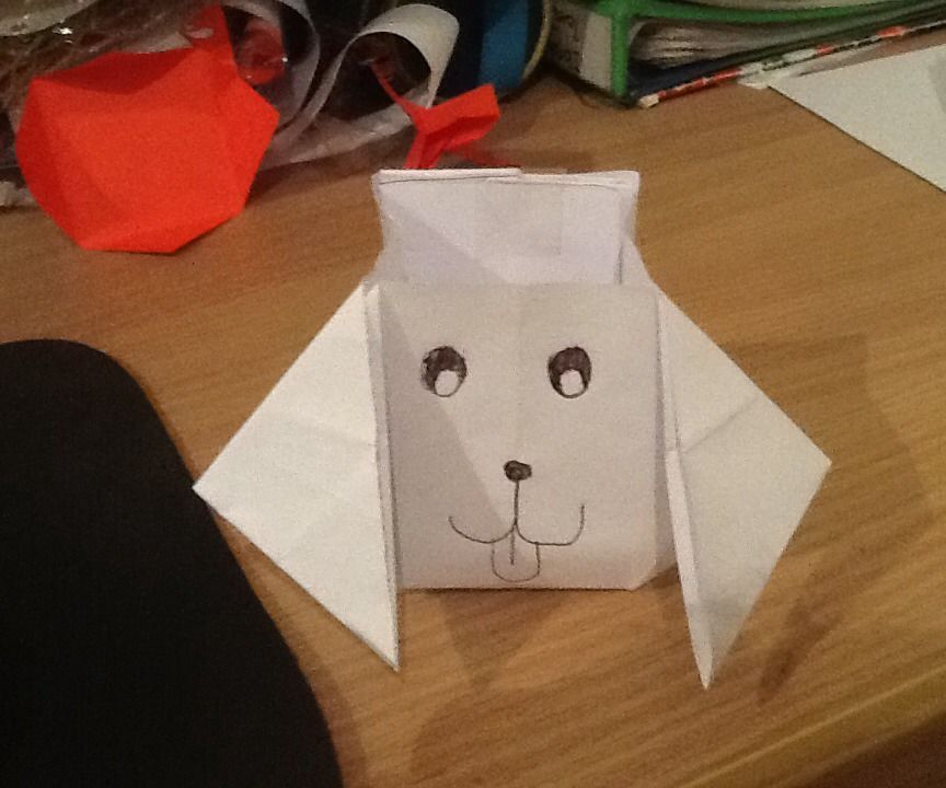 Origami Dog Face Box
