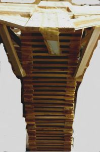 Table Made From Wood Shims