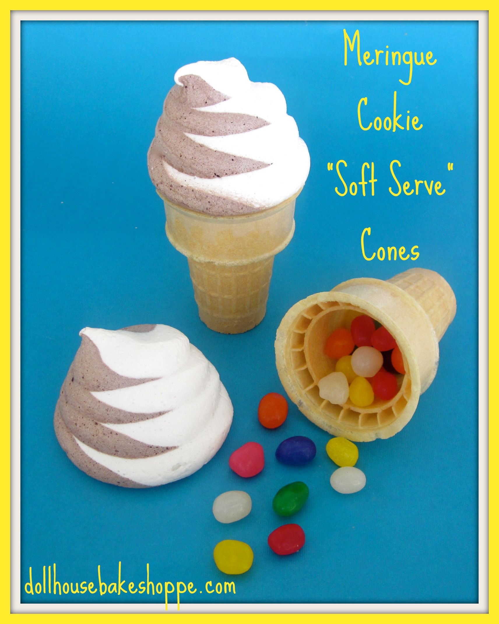 Meringue Cookie "Soft Serve" Cones