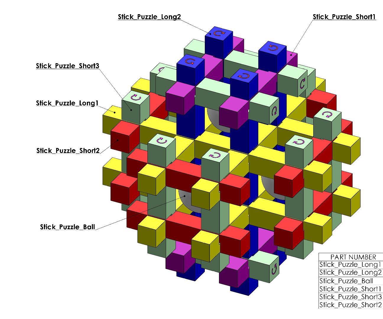 Stick and Ball Puzzle