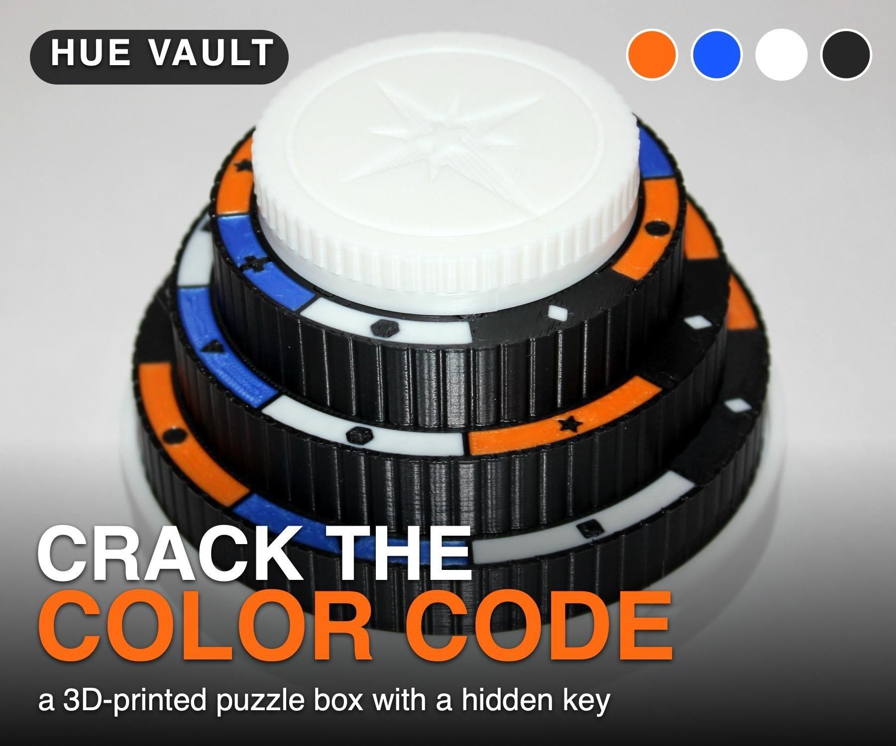 Hue Vault: a 3D-Printed Puzzle Box You Unlock With Colors (and a Hidden Key)