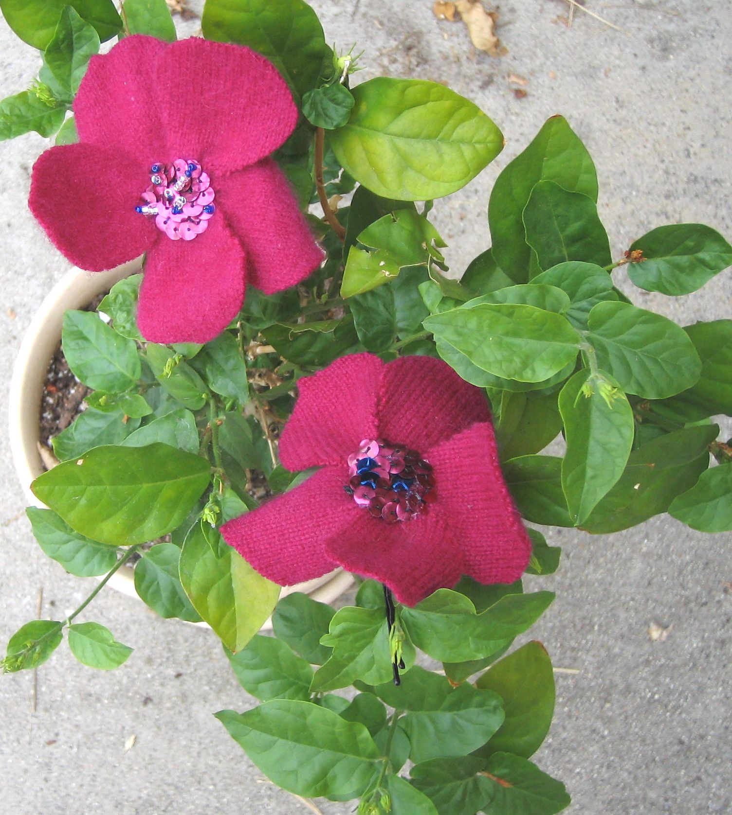 SewUseful Recycled Sweater Flower Pin / Brooch