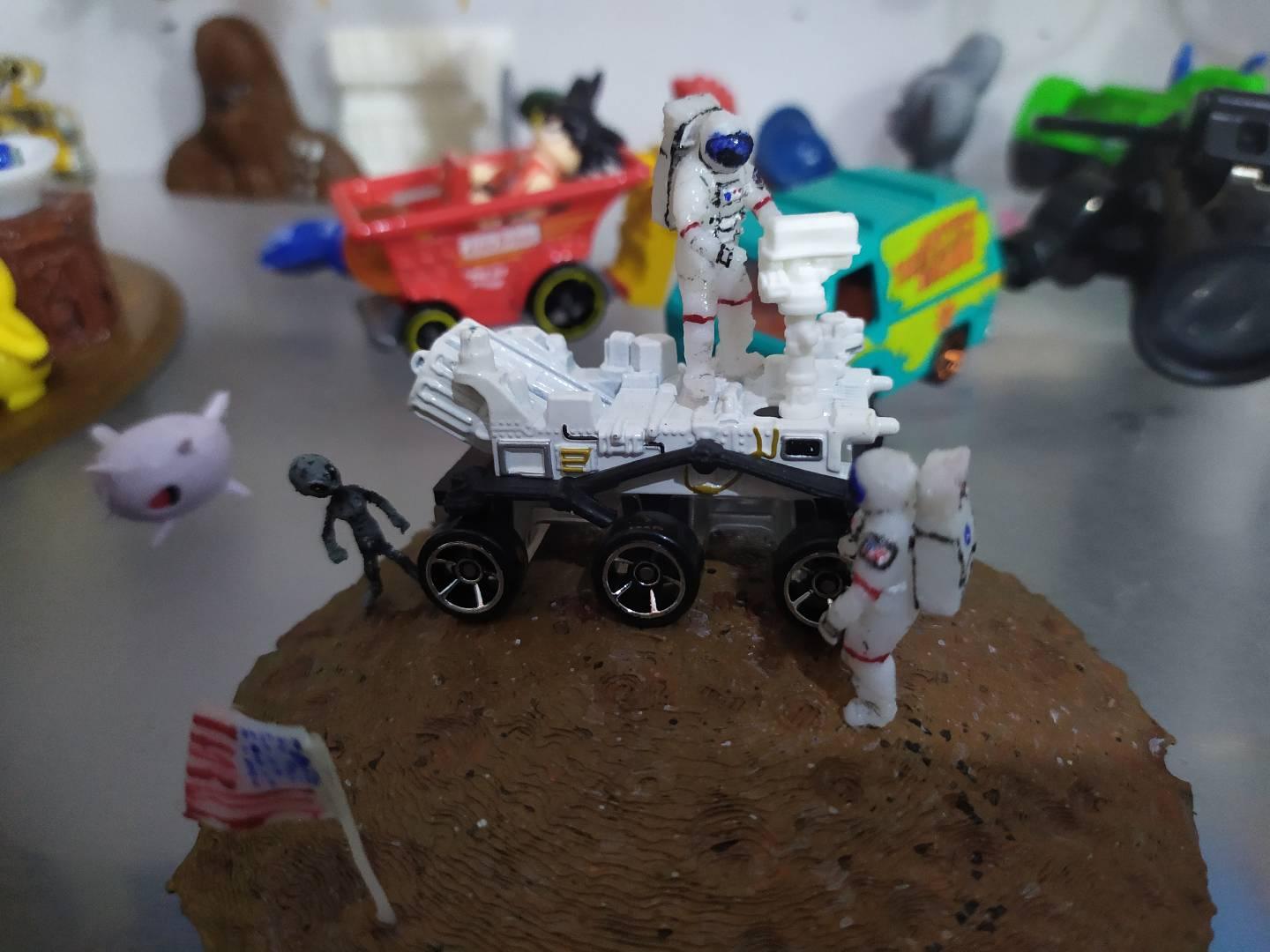 Diorama for Hotwheels Mars Rover Curiosity on Space