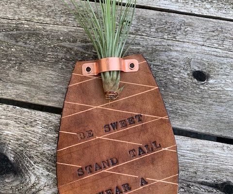 Leather Pineapple Air Planter
