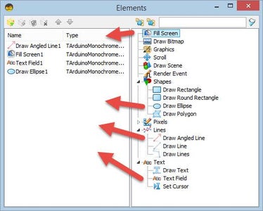 In Visuino Add & Set Components