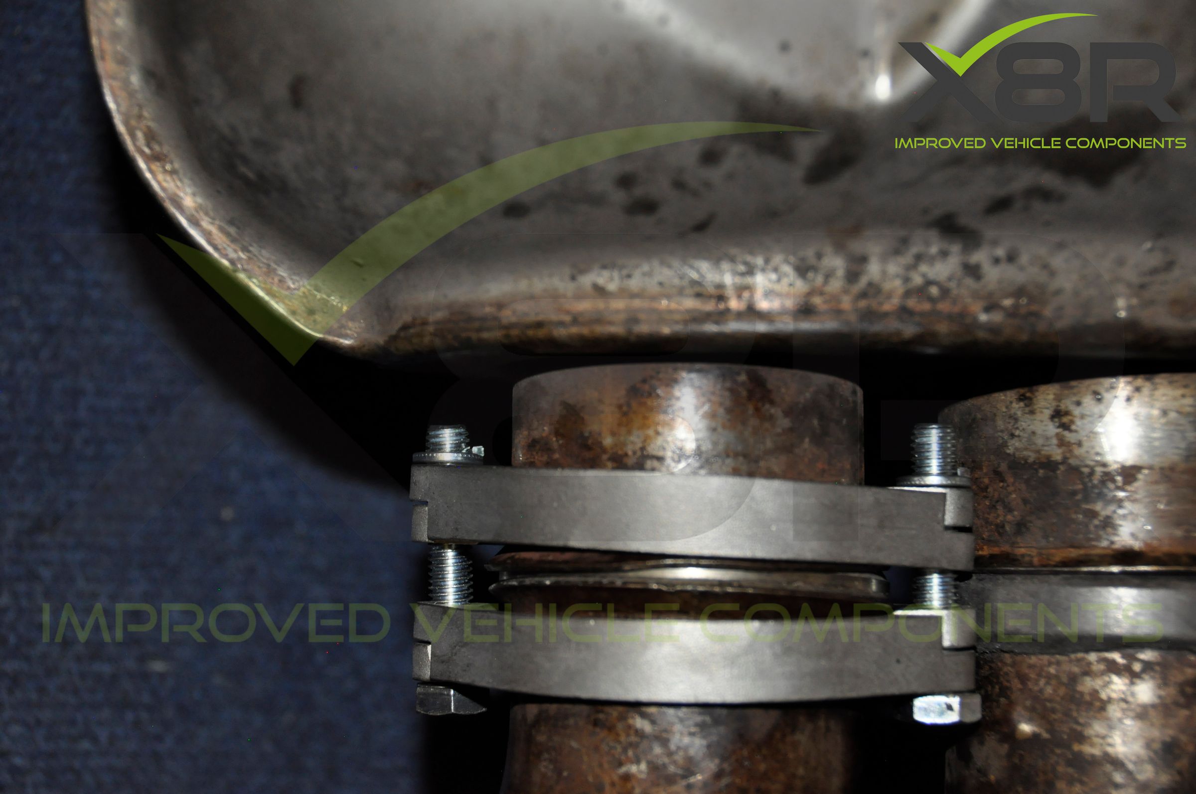 BMW E46 M3 Exhaust Muffler Back Box Flange Rusted Corroded Flanges